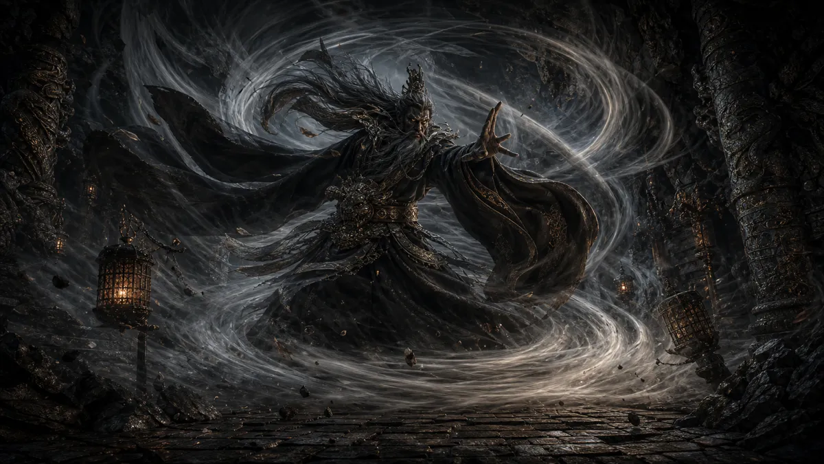 Black Wind King preparing a mist dash in Black Wind Cave