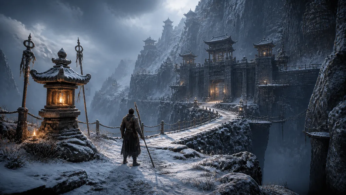 Destined One crossing Chapter 3 snowfields and temple routes