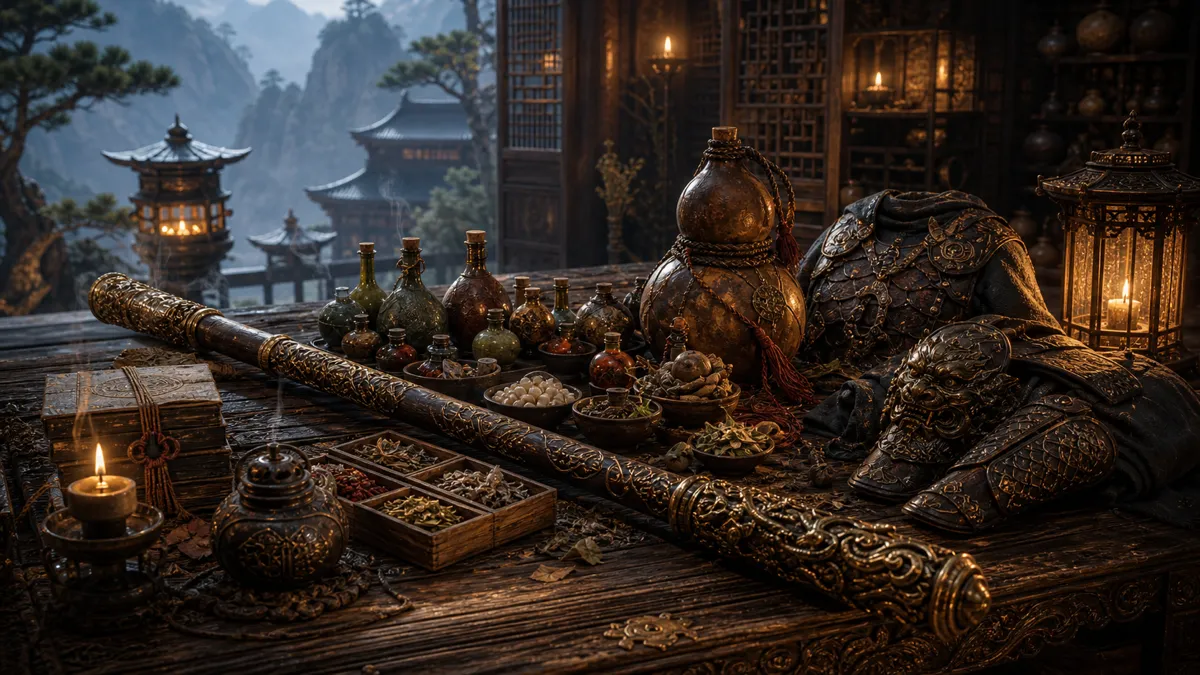 Destined One preparing medicine before a boss learning attempt