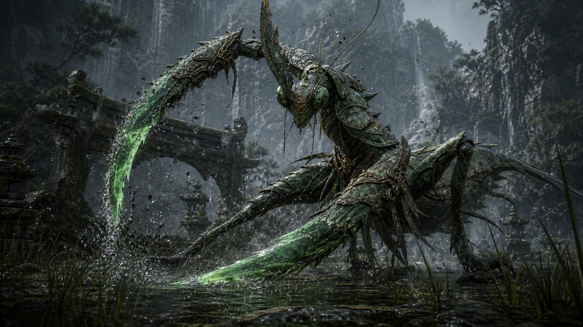 Emerald-Armed Mantis Boss Guide: Chapter 6 Strategy generated editorial guide cover